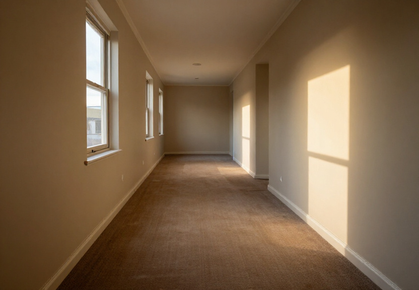 Restored living room in Denistone after flood cleanup